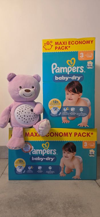 216 couches pampers baby dry taille 3 