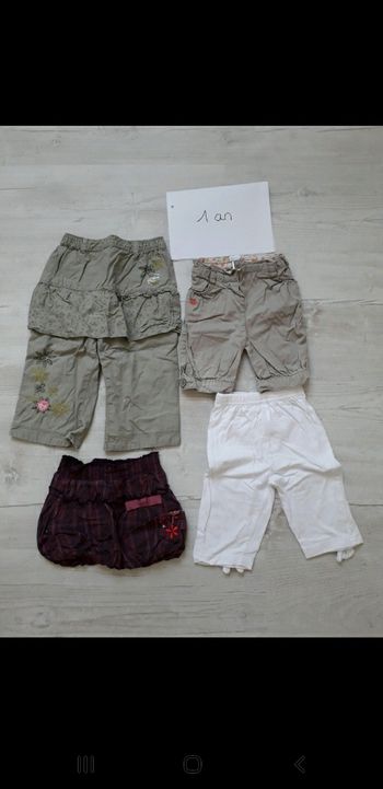Pantalons demi saison fille 12mois.