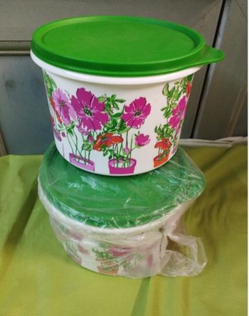 Tupperware lot de 2 boite a sucre thé farine 