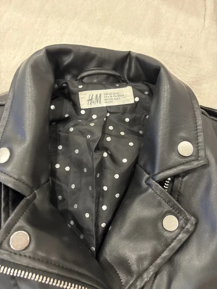 Veste motard H&M 6/7 ans - photo numéro 2