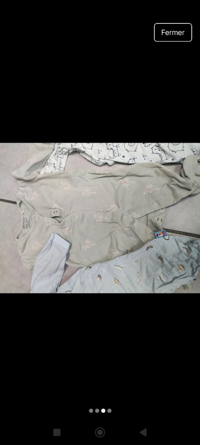 Lot de 3 pyjama 1 mois - photo numéro 3