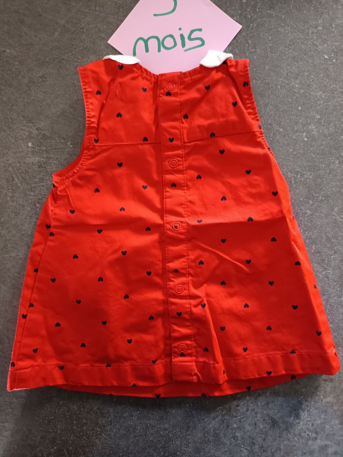Robe rouge coeurs noirs 3 mois - photo numéro 3