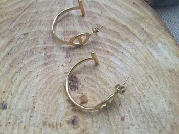 Boucles d’oreilles créoles acier inoxydable or maillon farandole