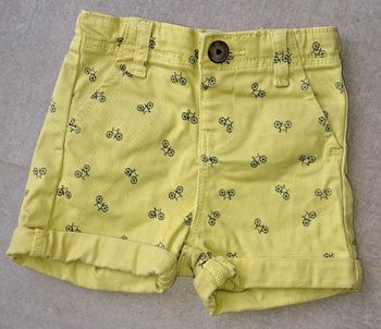 Short vert/jaune LC Kids 18 mois