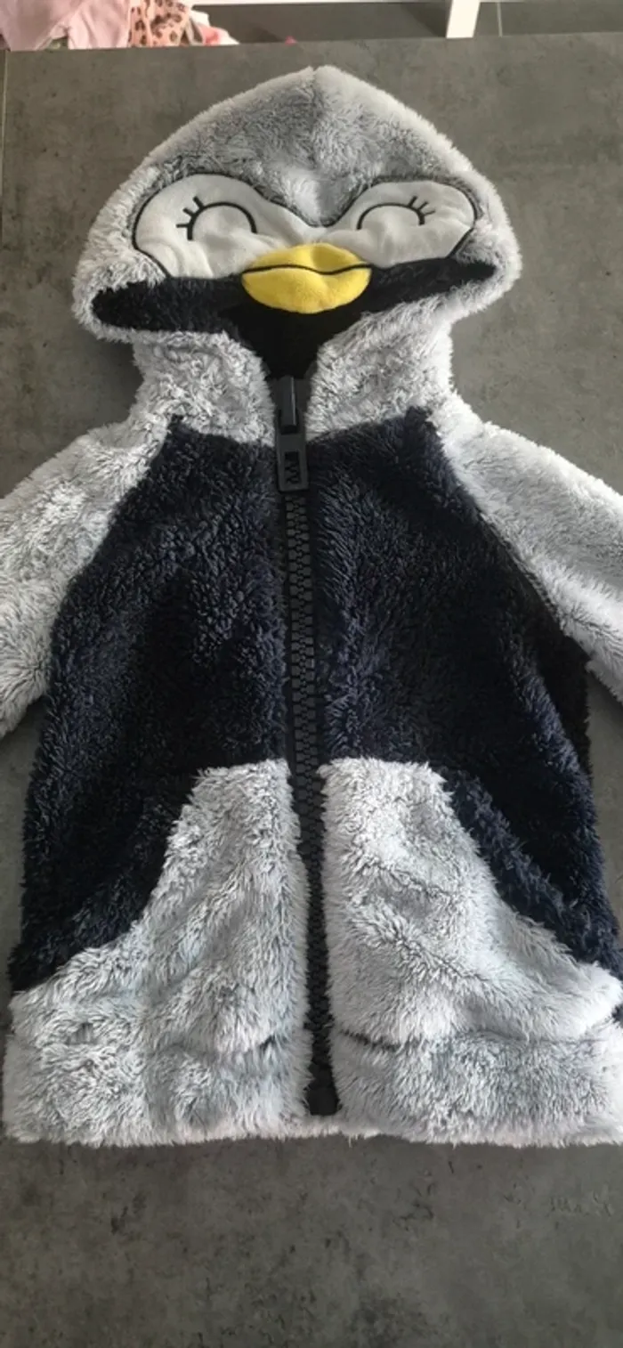Veste polaire pinguoin pour garcon