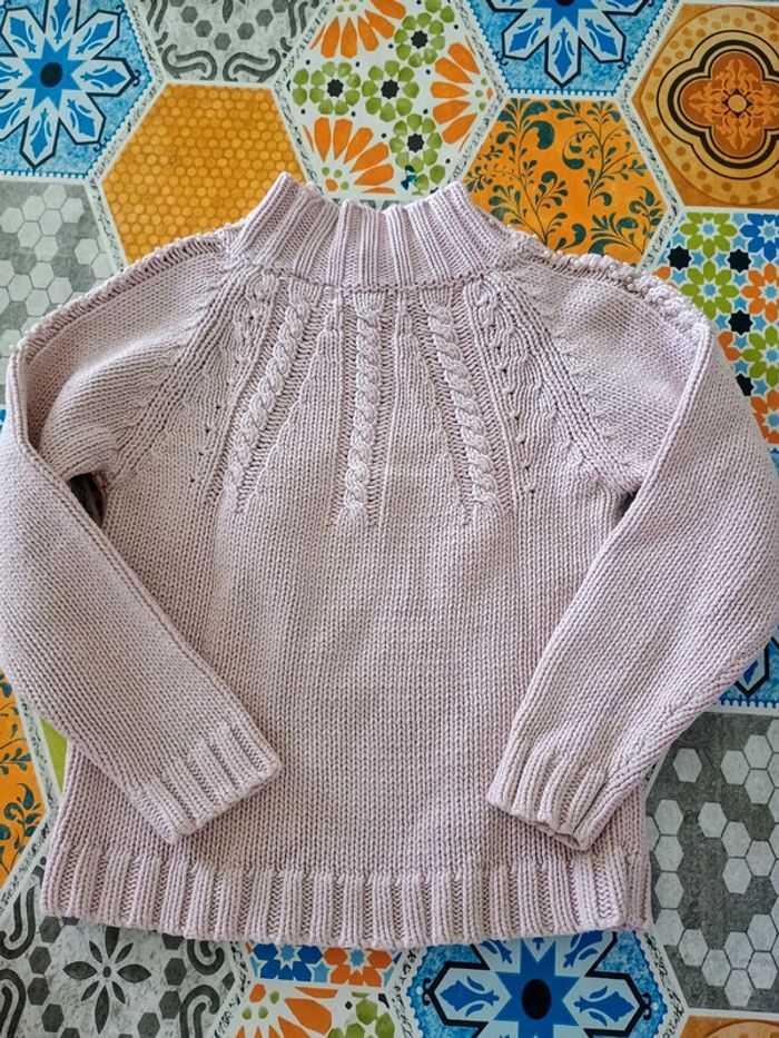Pull sequins vieux rose 3 ans - photo numéro 2