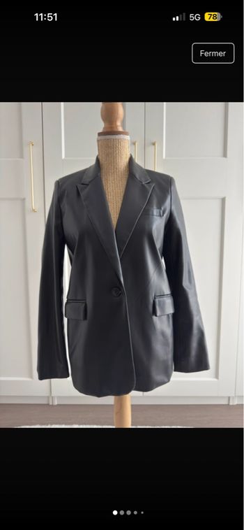 Blazer en similicuir
