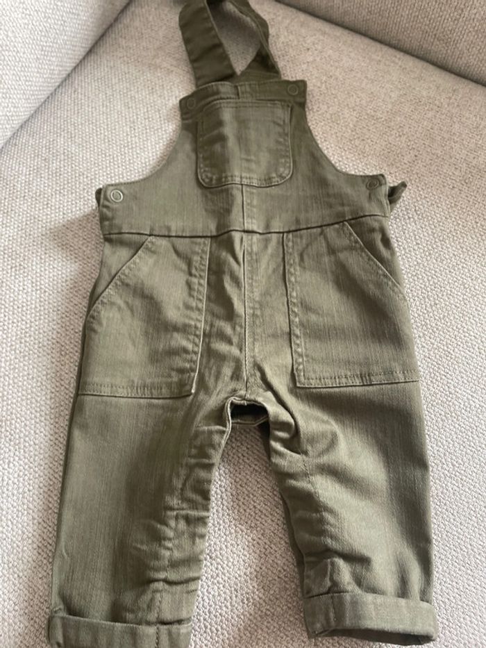 Salopette jean kaki Vertbaudet 6mois