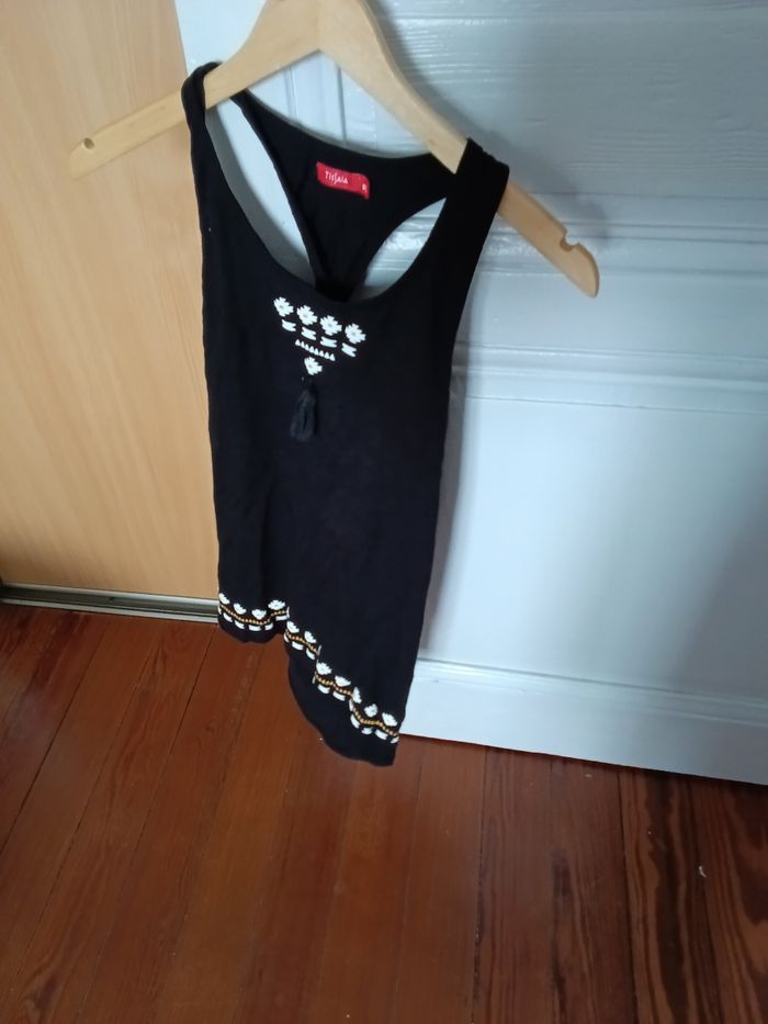 Débardeur tissaia noir et multicolore
