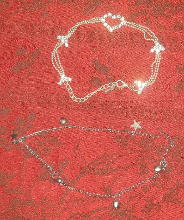 Lot de 2 bracelets de cheville
