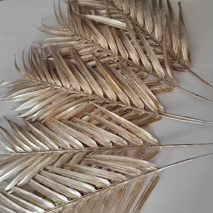 6 feuilles de palmiers  dorées - photo numéro 2