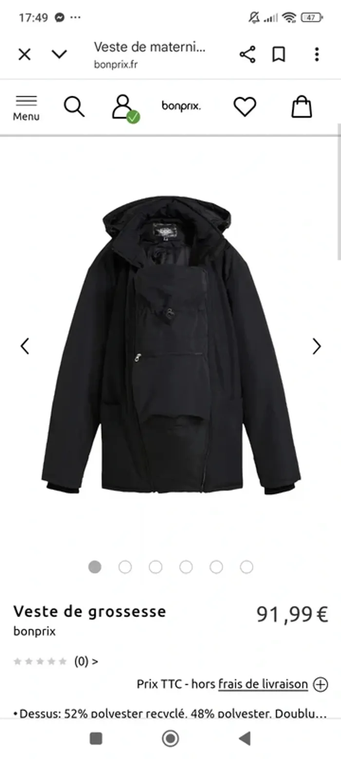 🤰Manteau grossesse et portage ! Taille 50! - photo numéro 10