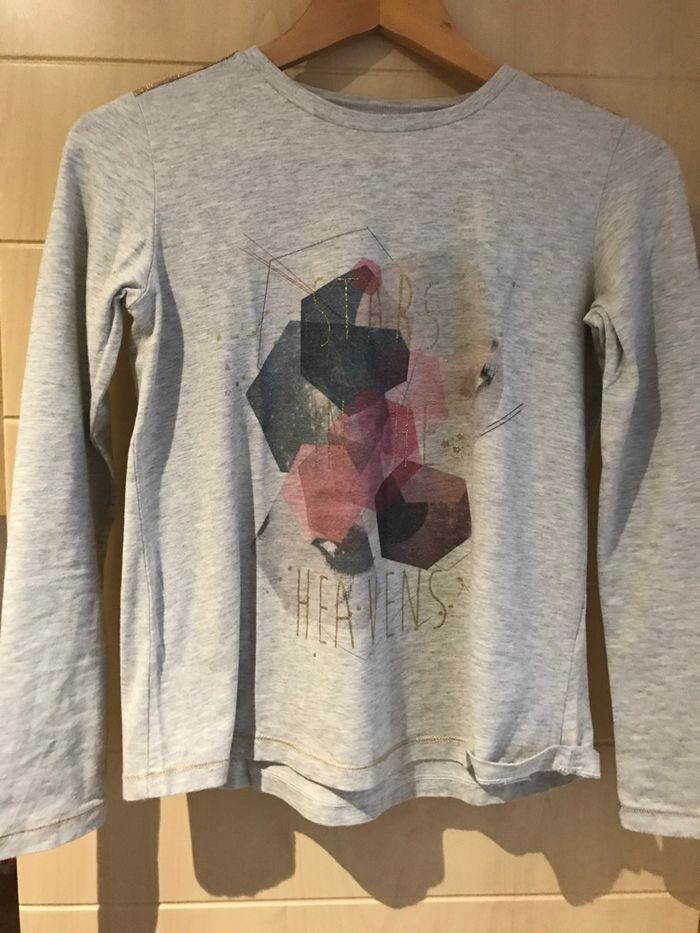 T-shirt manches longues Catimini fille (12 ans). Très bon état. - photo numéro 2