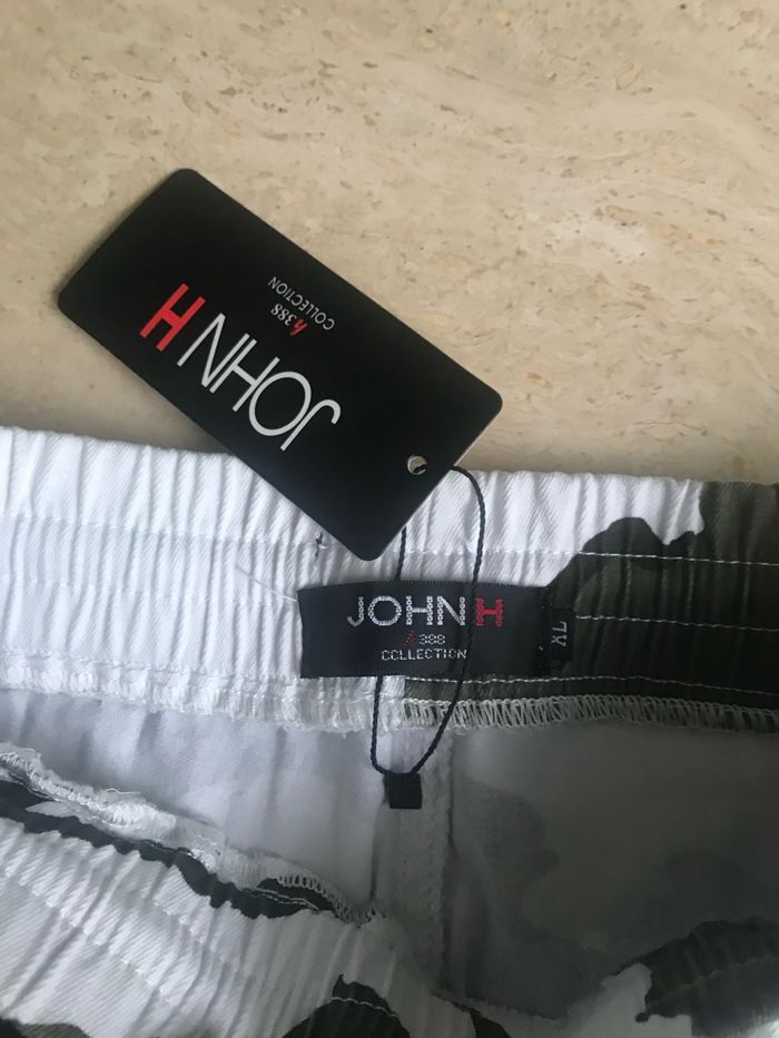 PANTALON CARGO "JOHN H" CAMOUFLAGE BLANC & KAKI - TAILLE : M - photo numéro 4