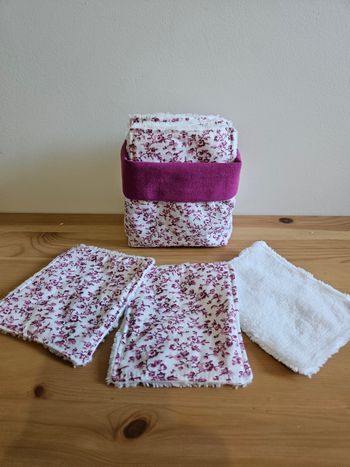 Lot de 10 lingettes lavables et réutilisables 
