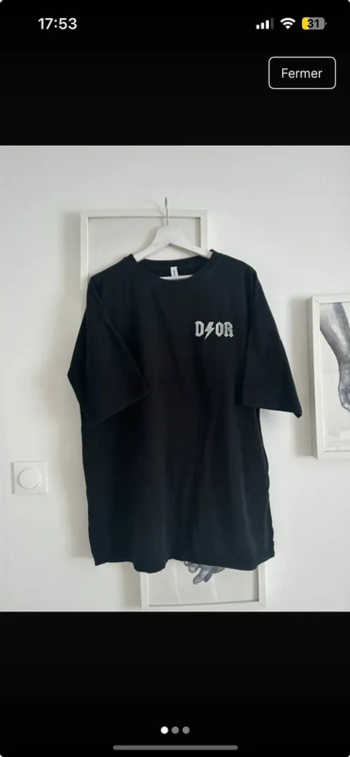 T-shirt oversize noir logo - photo numéro 2