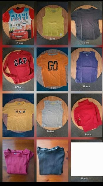 Lot de t-shirts et pyjamas garçon – Taille 6 ans
