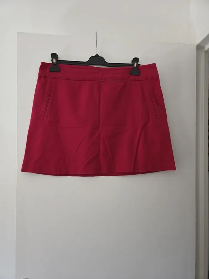 Jupe courte femme été bordeaux TBE taille 44 camaïeu