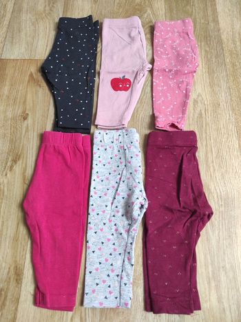 Lot 7 leggings fille