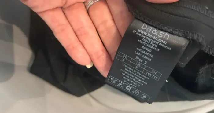 Bash pantalon marine à rayures blanc modèle bango taille 2/38 - photo numéro 9