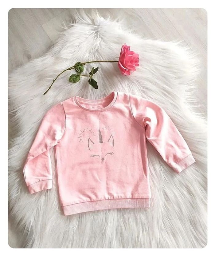 Pull sweat avec motif argenté licorne Pat & Ripaton 24 mois