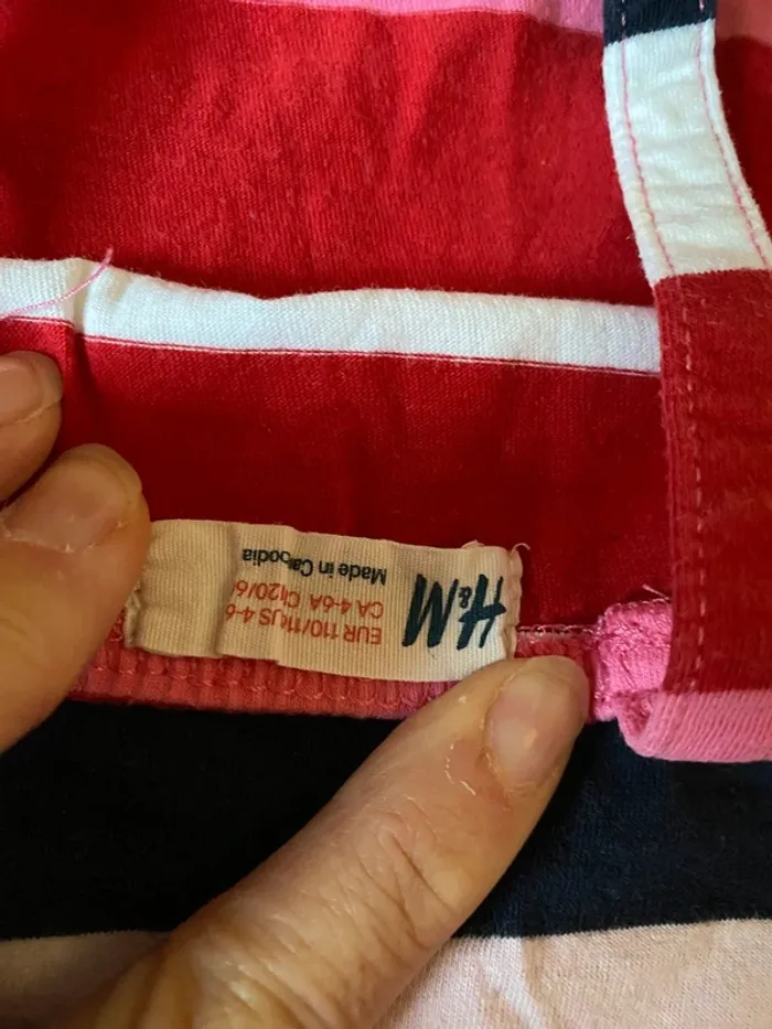 Débardeur rayé H&M Taille 110-116 (4-6ans) - photo numéro 3