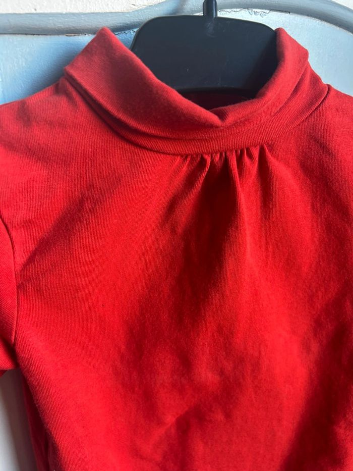 Haut col roulé kiabi, 6 mois , rouge - photo numéro 2