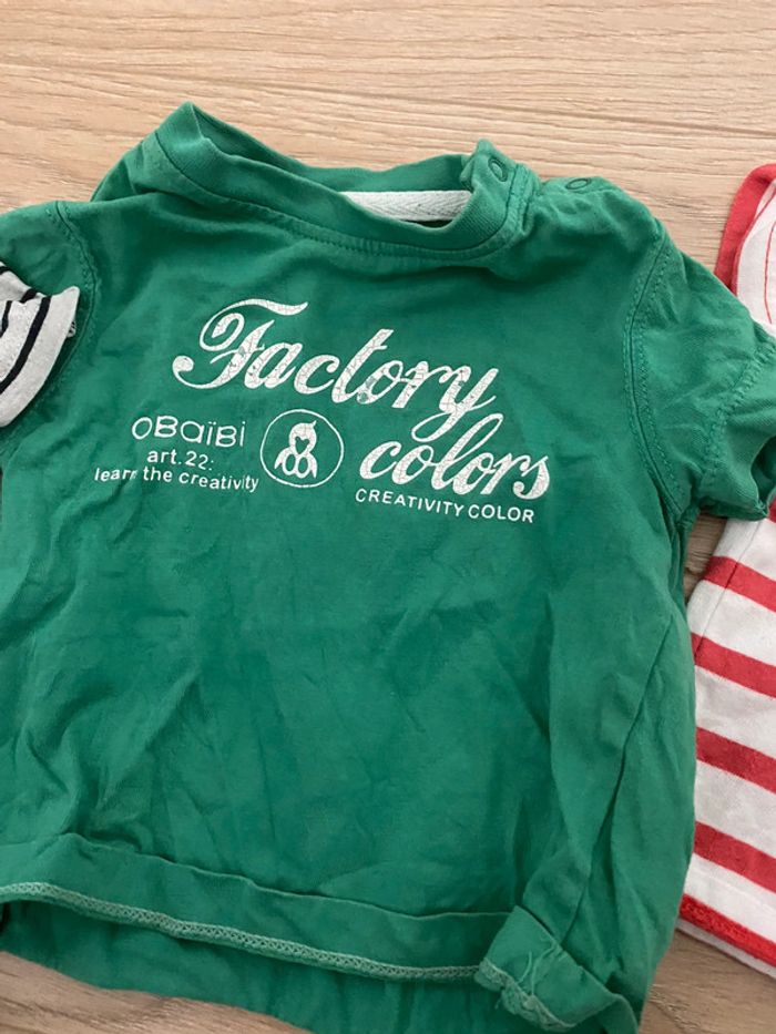 Lot de 3 t shirts obaibi orchestra 6 mois - photo numéro 3