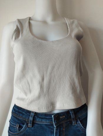 Top court Zara taille 36 gris clair
