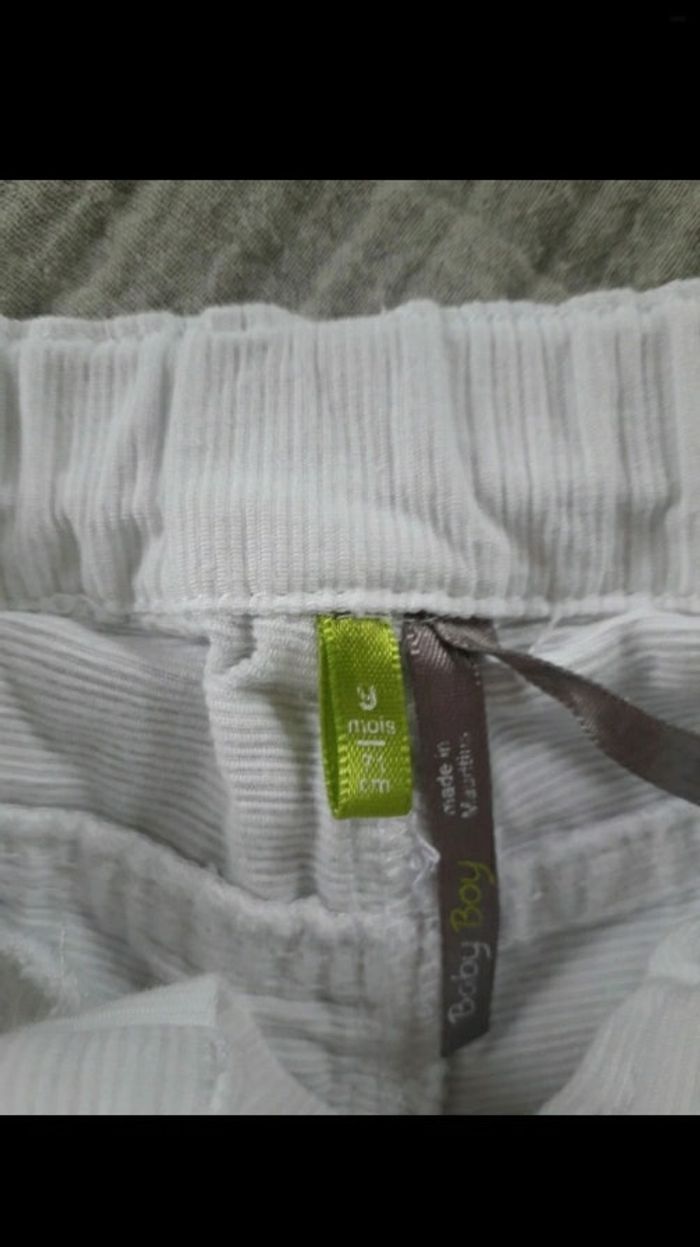 Pantalon blanc orchestra 9 mois - photo numéro 2