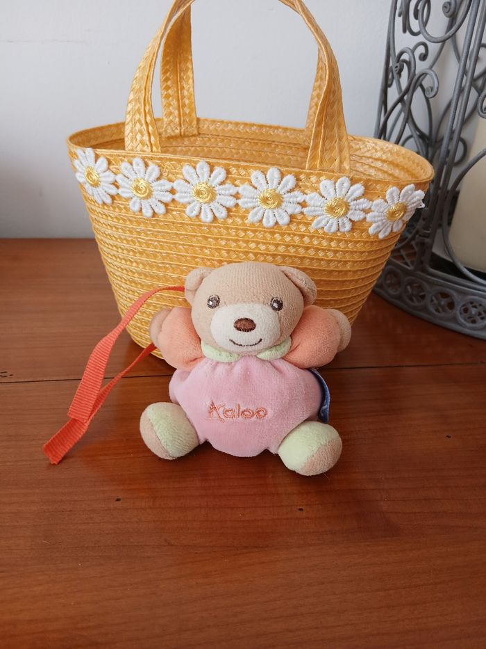Kaloo: Mini-Doudou Ourson attache-tétine