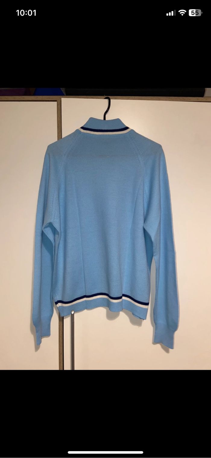 Pull col  montant bleu - photo numéro 3
