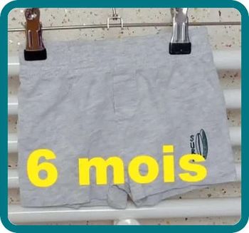 Short gris In Extenso Taille 6 mois