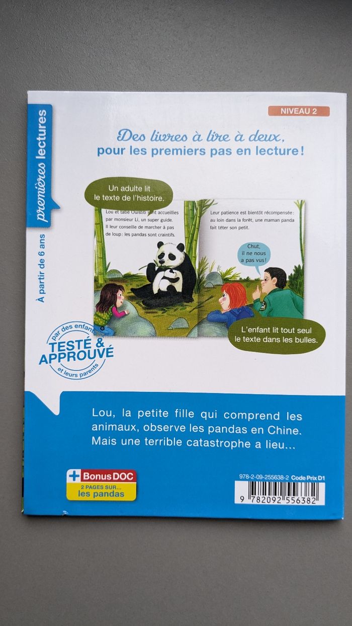 Livre
Les animaux de Lou.
Bravo Petit Panda !
Premières lectures
Niveau 2
Nathan - photo numéro 2