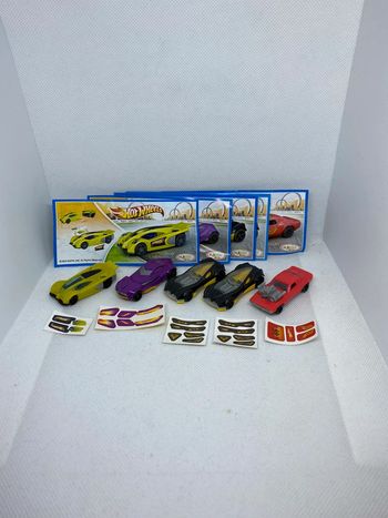 Lot de 5 kinder surprise hot wheels + bpz TR125 TR128 TR129x2 TR130
