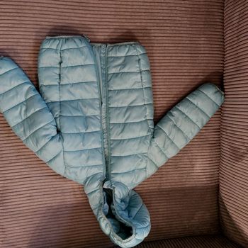 Manteau doudoune légère vert d eau 