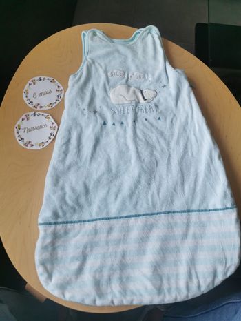 Turbulette bebe bleu ciel 0/6mois kiabi