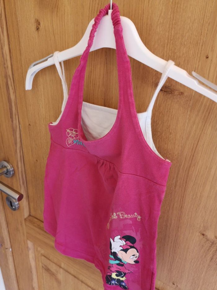 Débardeur Minnie en rose et blanc C&A 6 ans - photo numéro 2