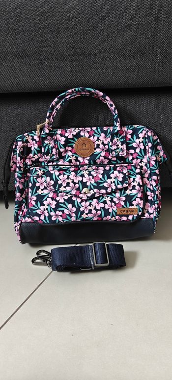 Crossbody M Cabaïa marine rose