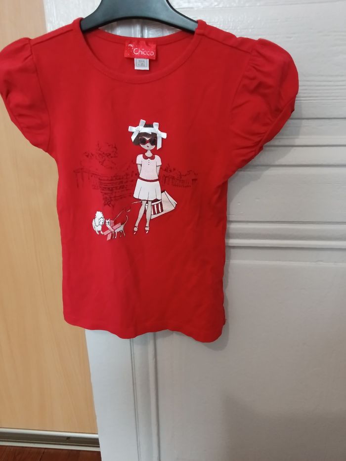 Tee-shirt my Chicco rouge et multicolore