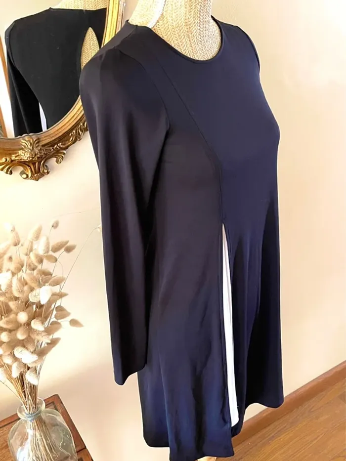 Robe Noire à Manches Longues Style Patineuse – Zara – Taille M - photo numéro 7