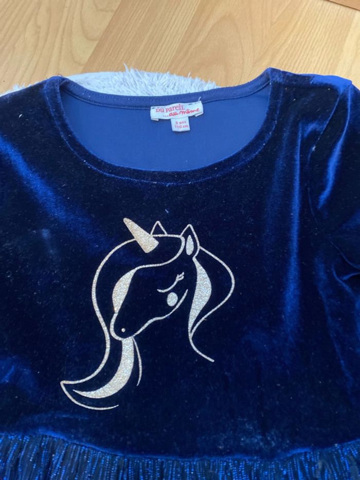 Robe velours marine DPAM 5 ans - photo numéro 2