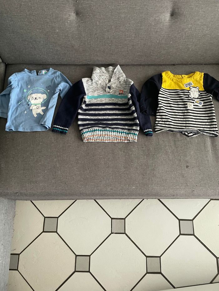 Lot de 3 tshirts manches longues 9mois