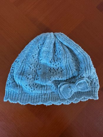 Bonnet fille argentée, taille 6/12 mois