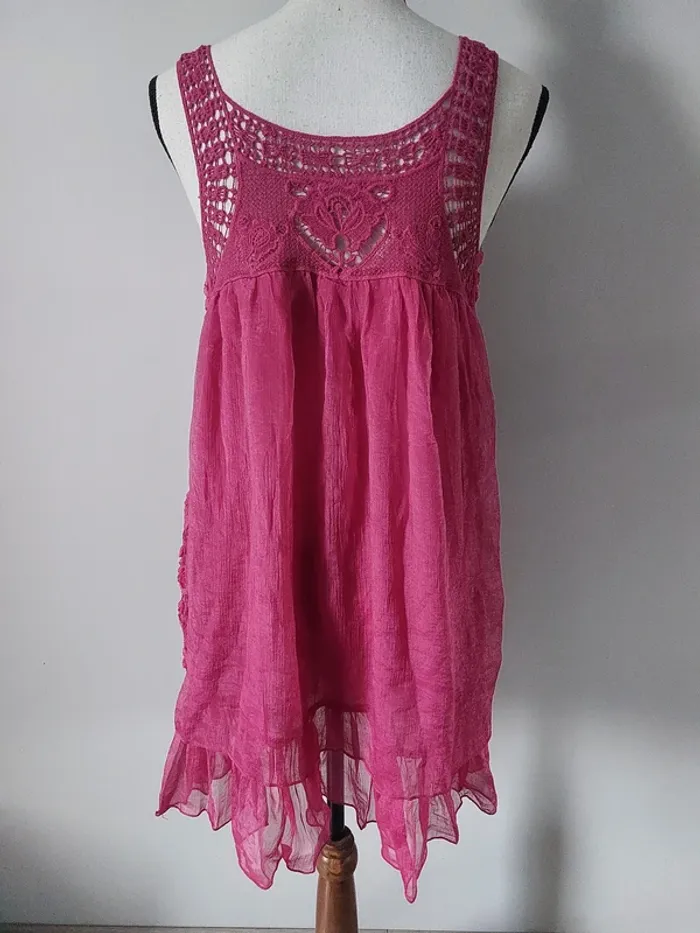 Haut fuchsia 100% coton - photo numéro 4