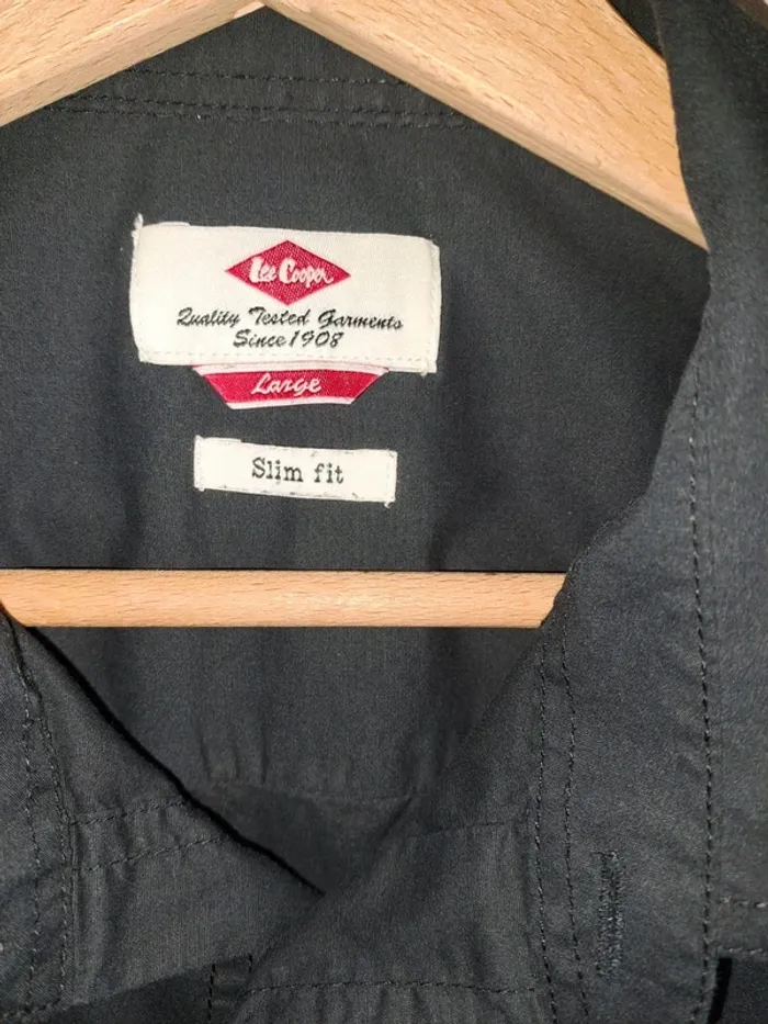 Chemise homme noire slim fit Lee Cooper L comme neuve - photo numéro 7