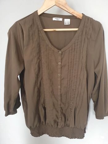 Blouse 3/4 La Redoute (kaki), L / 40 / 12