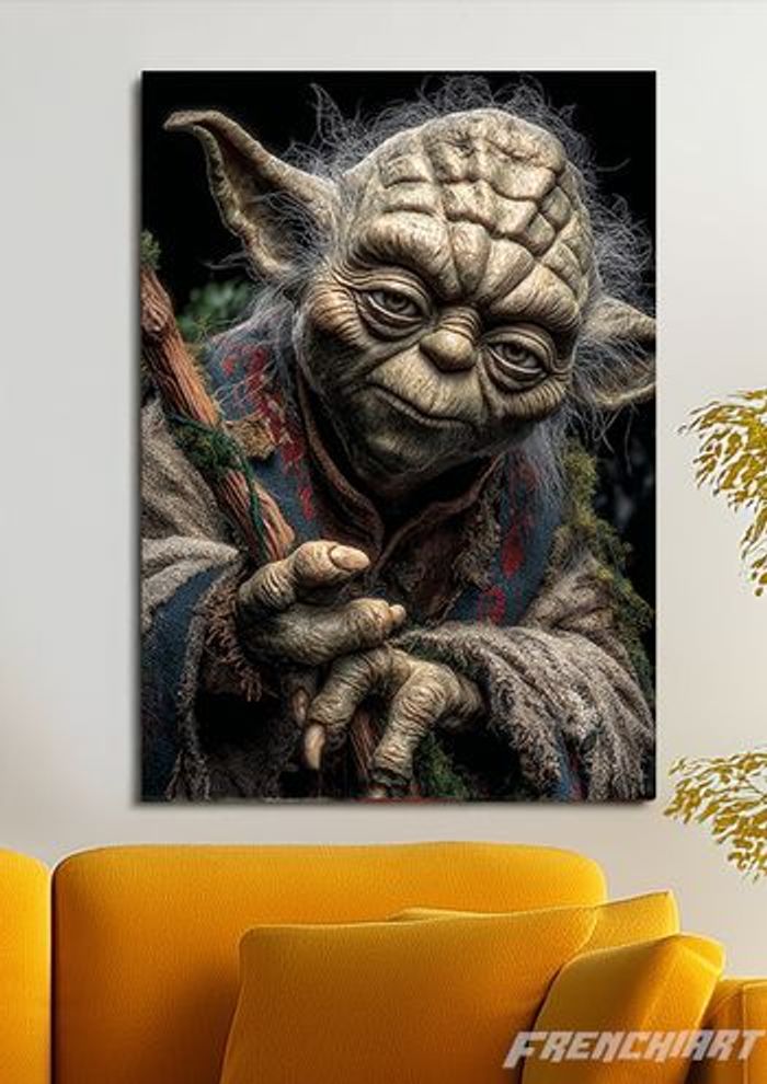Poster métallique 30cm x 42cm Yoda Starwars + aimant mural fourni. - photo numéro 2