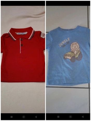 lot hauts manche courtes garçon taille 6 mois