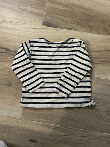 T-shirt manches longues motif marin